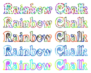 Rainbow Chalk example