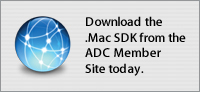 Download .Mac SDK from ADC Member Site today.