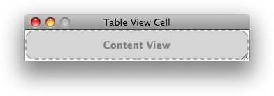 Table View Cell with content view