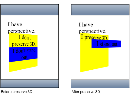 Setting the perspective and preserving 3D