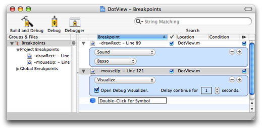 xcode breakpoints
