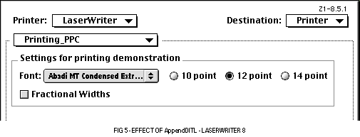 (Effect of AppendDITL - LaserWriter 8)