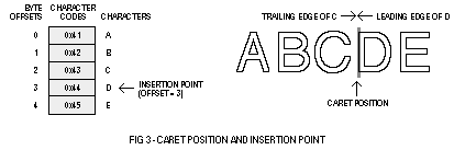 (Caret position and inserion point)