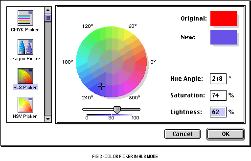 (Color Picker in HLS mode)