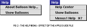 (Help Menu - Effect of Apple Guide File)