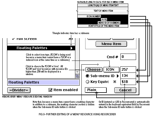 (Further editing MENU resource)