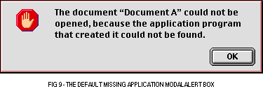 (Default missing application alert box)