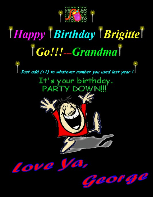 Happy Birthday Brigitte