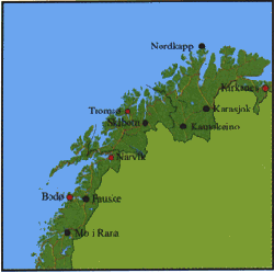 Northern Norway map