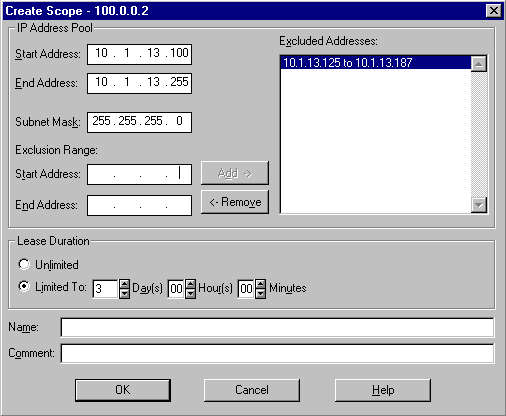 Tworzenie puli adres≤w DHCP