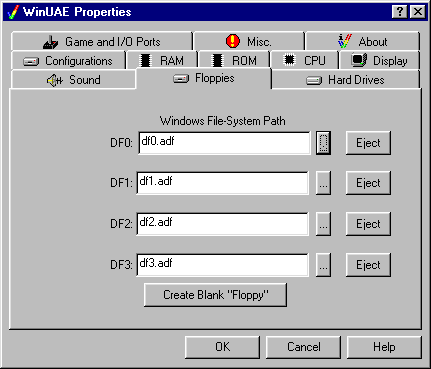 WinUAE - Floppies
