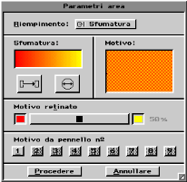 Finestra Parametri area