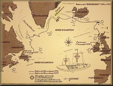 La mappa con le tappe di San Brendano