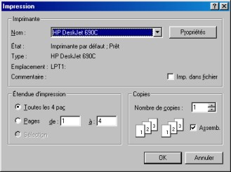 Microsoft Print Dialog Box