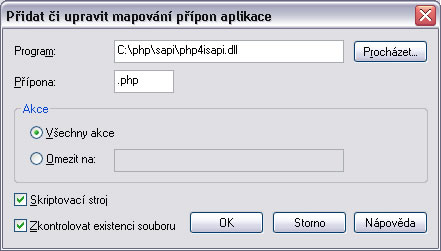 Instalace PHP