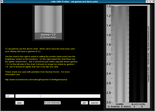 gamma gray scale gradient