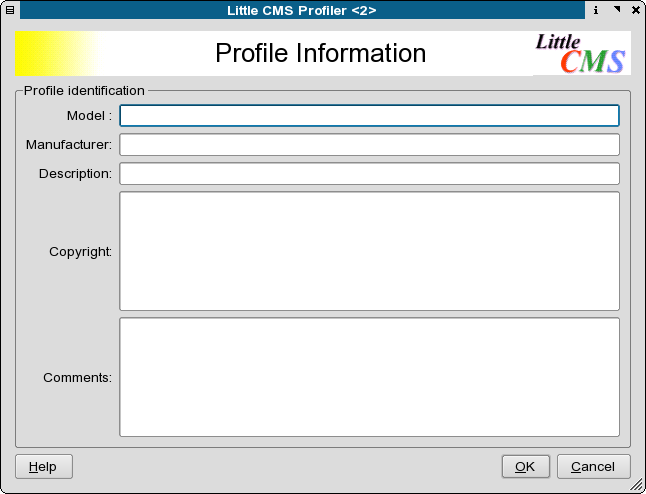 adding descriptive info for your icm profile