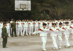 Organized to take part in military training.