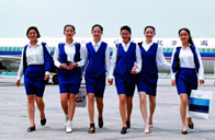Most of the stewardesses of aviation companies are graduates of vocational schools.