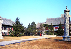 Peking University and Tsinghua University are top of top universities in China. Picture shows a corner of Peking University that features traditional Chinese architecture.