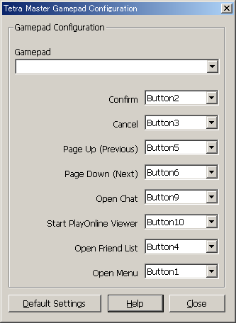 Gamepad Configuration