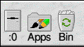 Recyclone sat next to Apps