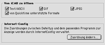 Konfiguration der Dateitypen