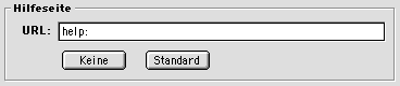 Konfiguration der Hilfe-Seite