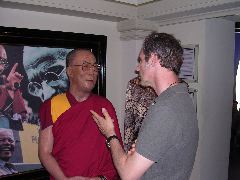 Harry, explaining Buddhism to the Dalai Lama