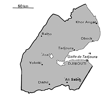 [Country map of Djibouti]