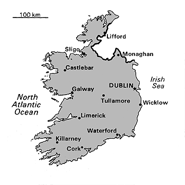 [Country map of Ireland]