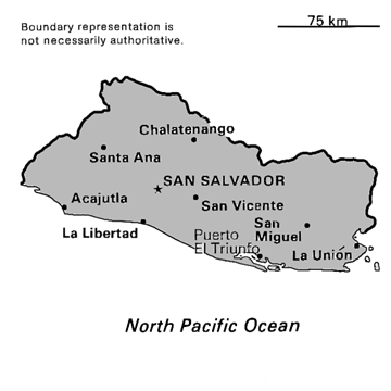 [Country map of El Salvador]