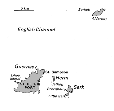 [Country map of Guernsey]