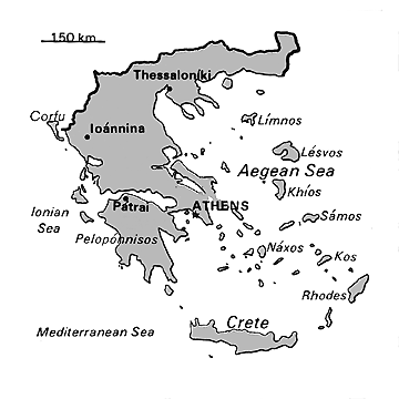 [Country map of Greece]