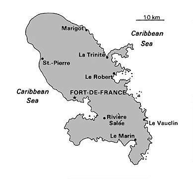 [Country map of Martinique]