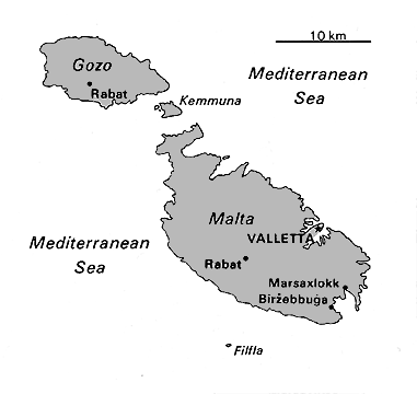 [Country map of Malta]