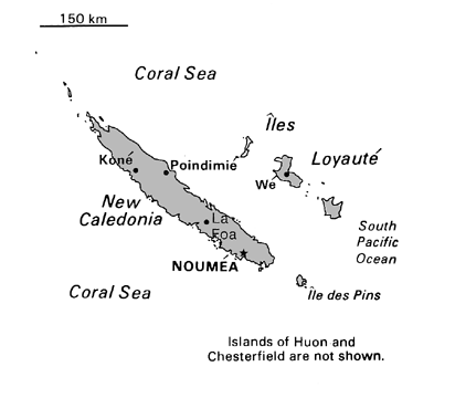 [Country map of New Caledonia]