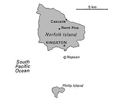 [Country map of Norfolk Island]