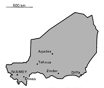[Country map of Niger]