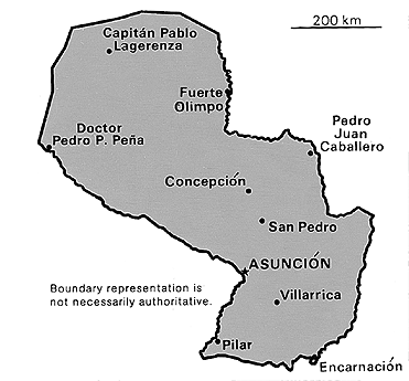 [Country map of Paraguay]