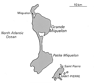 [Country map of Saint Pierre and Miquelon]