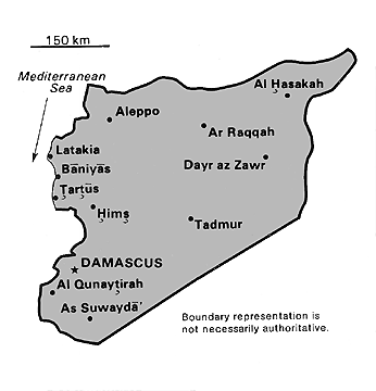 [Country map of Syria]