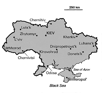 [Country map of Ukraine]