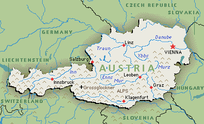 Map of Austria (c) by Microsoft