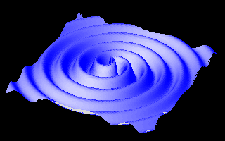 artist concept of gravitational waves
