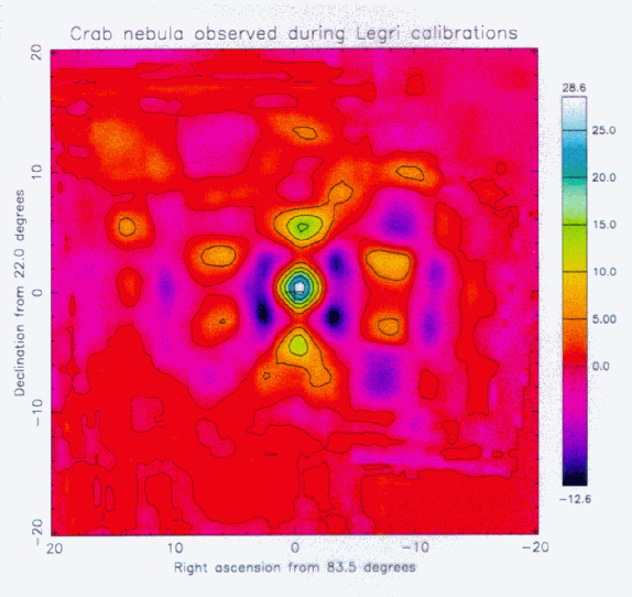 image of an observation of the Crab field