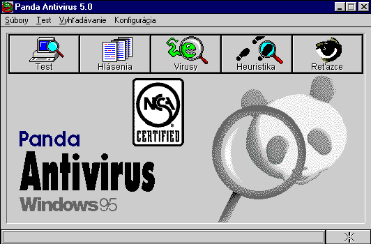 [ Panda Anti-Virus For Windows 95 - HlavnΘ okno ]