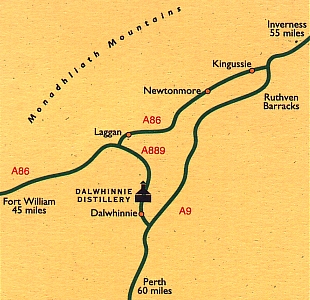 Dalwhinnie - mapa