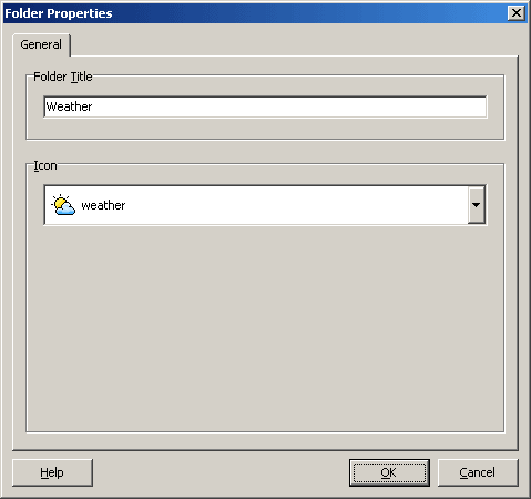 Folder Properties Window -> 'General' Tab