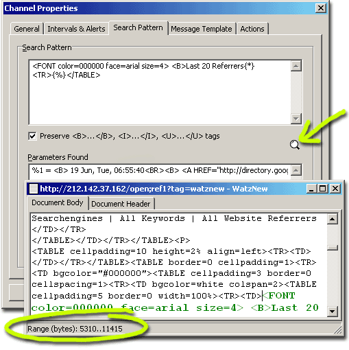 Looking for range values